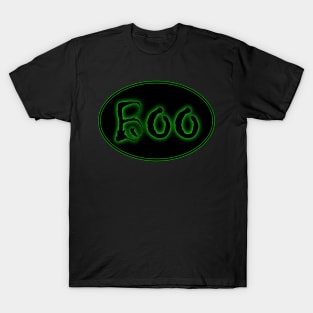 Glowing Green Halloween Boo Bar Sign T-Shirt